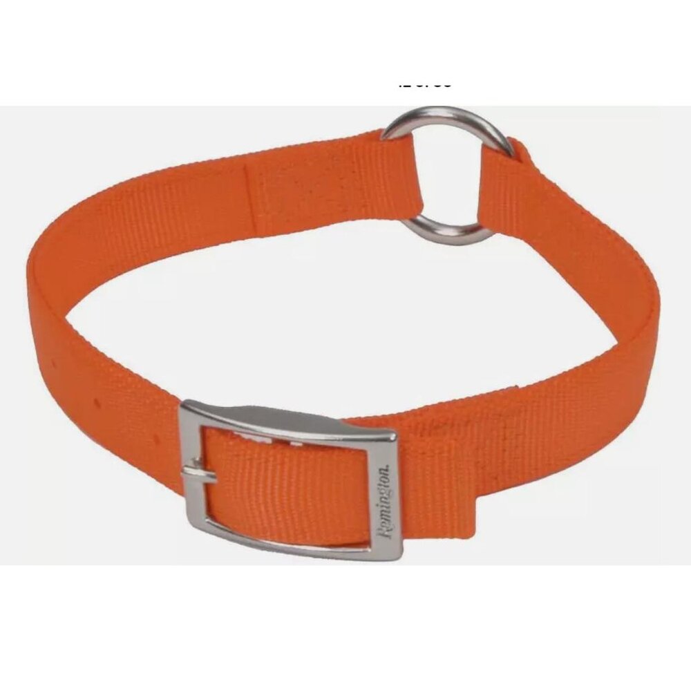 Dog Collar: NWT Double-Ply Pin Buckle Orange Collar, XL